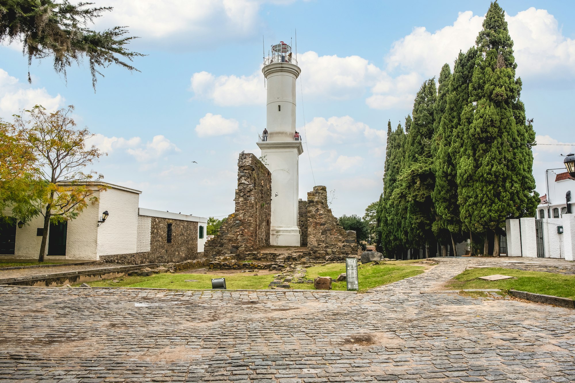 Ruins and Lighthouse at Colonia del Sacramento, Uruguay.