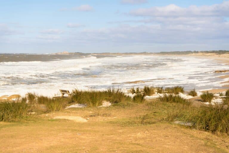 Shot of coastline in Punta del diablo, Rocha, Uruguay