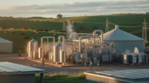 electrified biogas fuel plant