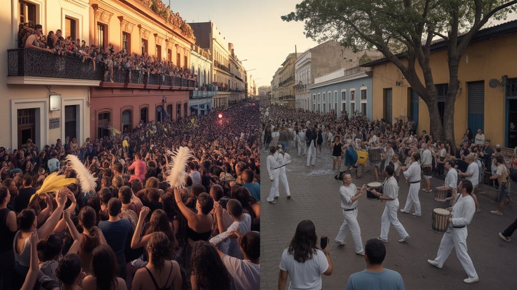 carnival crowds montevideo vs border