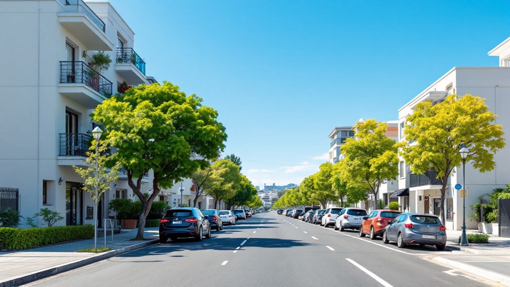 Pocitos residential street in Montevideo