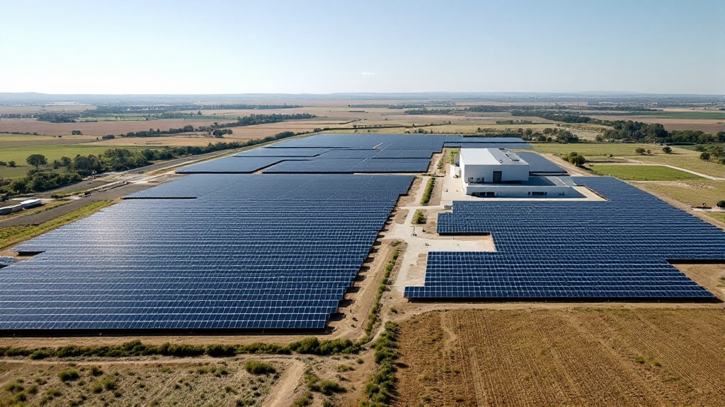 Solar power infrastructure in Uruguay countryside